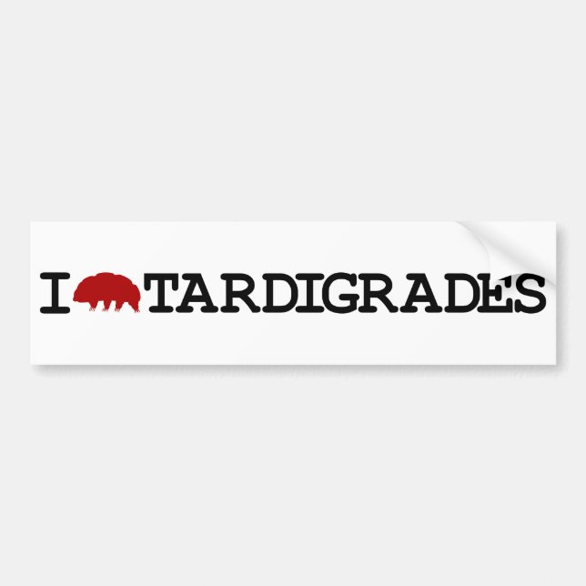 Adesivo Para Carro Eu amo Tardigrades (Frente)