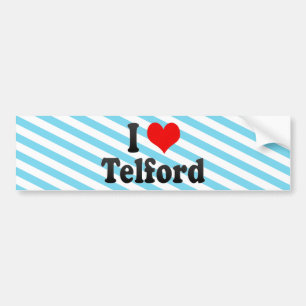 Adesivo Para Carro Eu amo Telford, Reino Unido