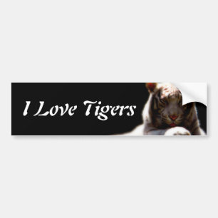 Adesivo Para Carro Eu Amo Tigres