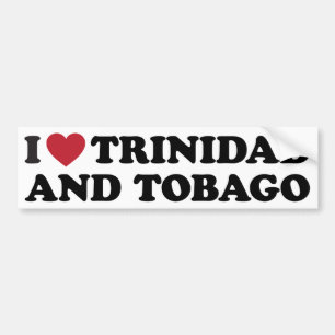 Adesivo Para Carro Eu amo Trinidad and Tobago