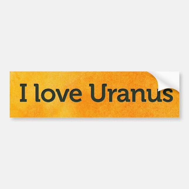 Adesivo Para Carro Eu amo uranus (Frente)