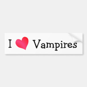 Adesivo Para Carro Eu Amo Vampiros