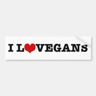 Adesivo Para Carro Eu amo Vegans