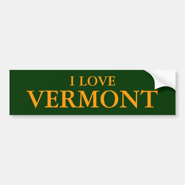 ADESIVO PARA CARRO EU AMO VERMONT BUMPERSTICKERS (Frente)