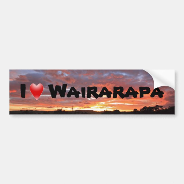 Adesivo Para Carro Eu amo Wairarapa (Frente)