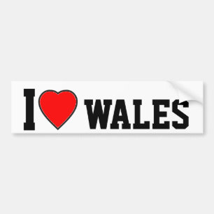 Adesivo Para Carro Eu amo Wales