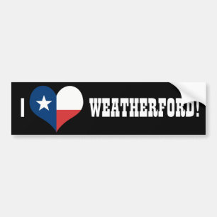 ADESIVO PARA CARRO EU AMO WEATHERFORD TEXAS