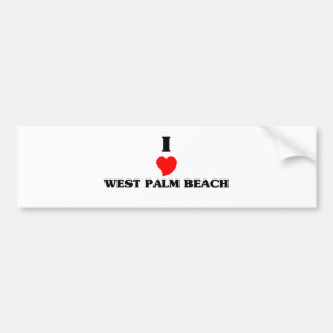 Adesivo Para Carro Eu amo West Palm Beach
