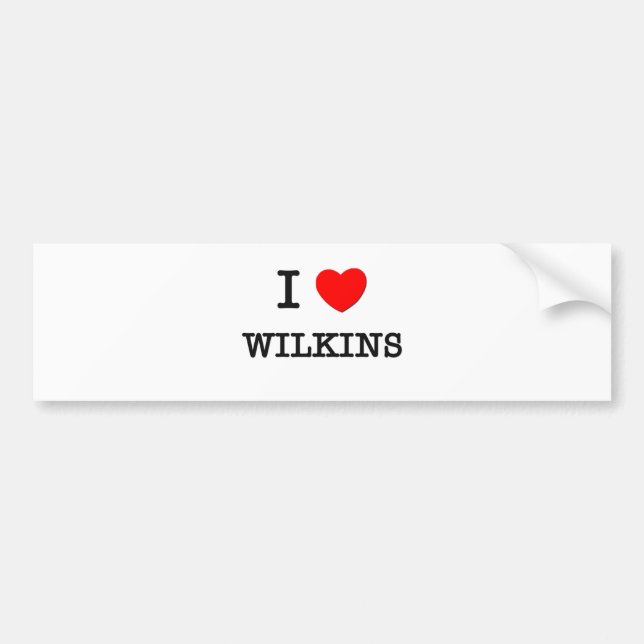 Adesivo Para Carro Eu amo Wilkins (Frente)