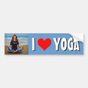 Adesivo Para Carro Eu amo Yoga