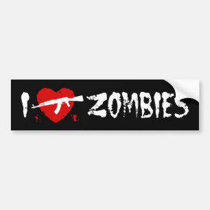 Adesivo Para Carro Eu Amo Zombies