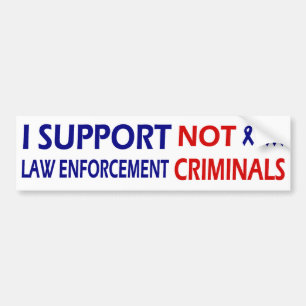 Adesivo Para Carro Eu apoio criminosos da polícia não