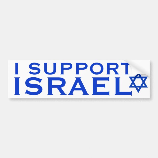 Adesivo Para Carro Eu apoio Israel (Frente)
