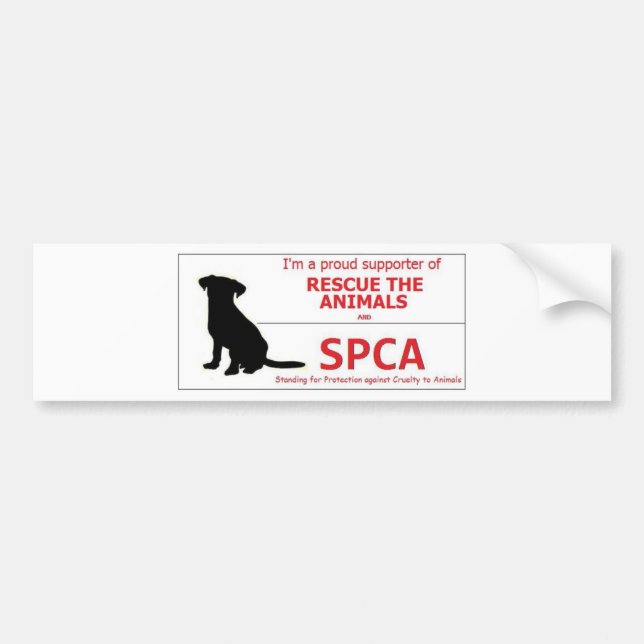 Adesivo Para Carro "Eu apoio o SPCA… " (Frente)