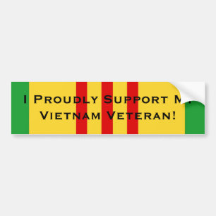Adesivo Para Carro Eu apoio orgulhosa meu veterano de Vietnam