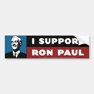 Adesivo Para Carro Eu apoio Ron Paul - azul legal