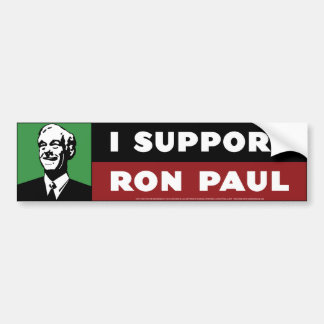 Adesivo Para Carro Eu apoio Ron Paul - verde