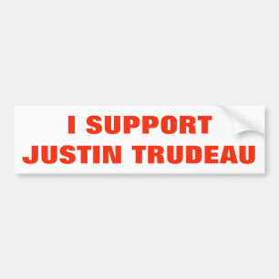 Adesivo Para Carro Eu apoio suportes Canadá de Justin Trudeau