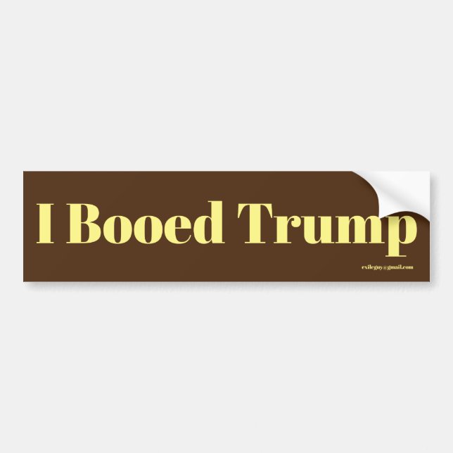 Adesivo Para Carro Eu Booed Trump (Frente)
