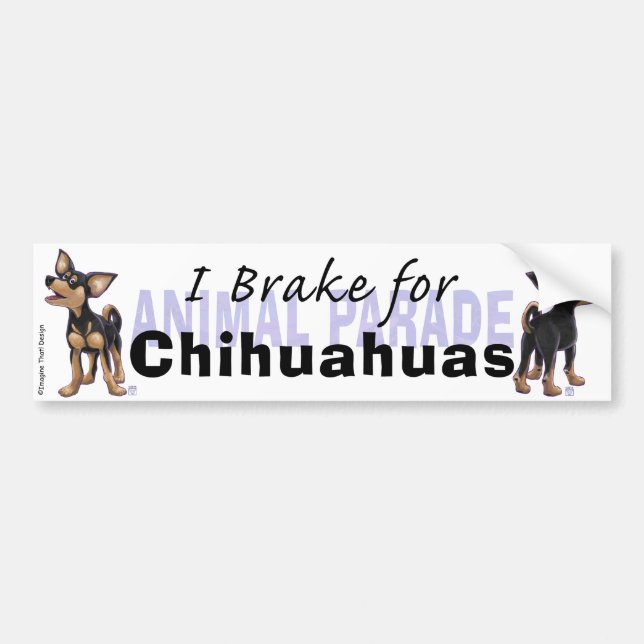 Adesivo Para Carro Eu Braço para Chihuahuas (Frente)