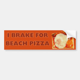 Adesivo Para Carro Eu Braço Para Pizza De Praia, Pasta De Bumper