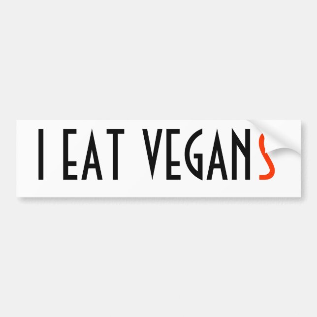 ADESIVO PARA CARRO EU COMO VEGAN (Frente)