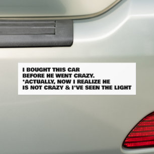 Adesivo Para Carro Eu Comprei Este Carro Antes Dele Ter Enlouquecido 