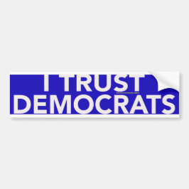 ADESIVO PARA CARRO EU CONFIO EM DEMOCRATAS BUMPER STICKER