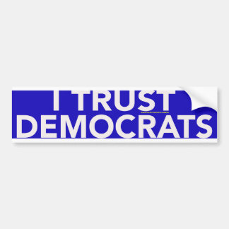 ADESIVO PARA CARRO EU CONFIO EM DEMOCRATAS BUMPER STICKER