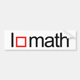 Adesivo Para Carro Eu coração matemática