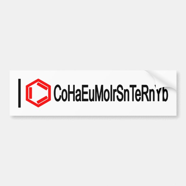 Adesivo Para Carro Eu coração química (Frente)