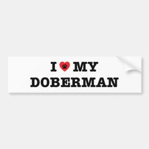 Adesivo Para Carro Eu Corto Meu Doberman Bumper Sticker