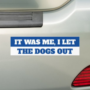 ADESIVO PARA CARRO EU DEIXEI OS CACHORROS SAIR