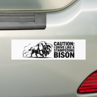 Adesivo Para Carro Eu dirijo como um Bison de Carimbo