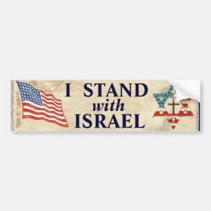 Adesivo Para Carro Eu estou com Israel