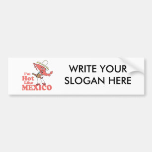 Adesivo Para Carro Eu estou quente como o t-shirt de México