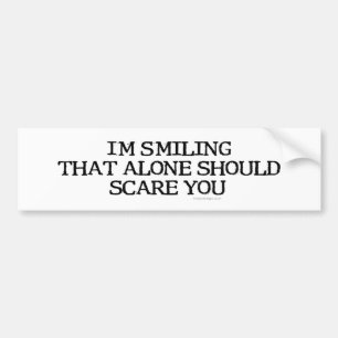 Adesivo Para Carro Eu estou sorrindo esse Bumpersticker sozinho