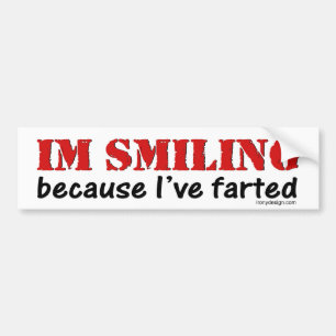 Adesivo Para Carro Eu estou sorrindo porque eu tenho Bumpersticker