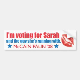 Adesivo Para Carro Eu estou votando para a etiqueta de Sarah
