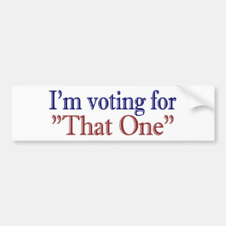 Adesivo Para Carro Eu estou votando para "esse" (Obama 2008)
