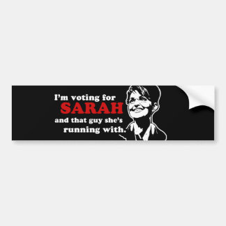 Adesivo Para Carro Eu estou votando para o bumpersticker de Sarah