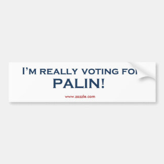 Adesivo Para Carro Eu estou votando realmente para Sarah Palin!