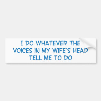Adesivo Para Carro Eu faço o que as vozes em minha cabeça de Wifes