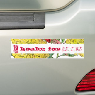 Adesivo Para Carro Eu freio para Daisies