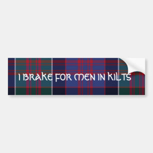 Adesivo Para Carro Eu freio para homens em kilts- clã ranaltan tartan