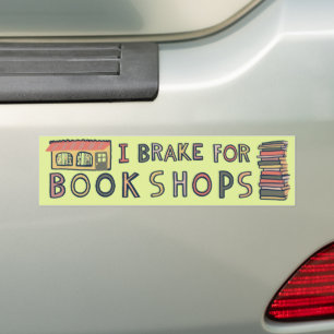 Adesivo Para Carro EU FREIO PARA LIVRARIAS Livros Leitura Nerdy Fofo