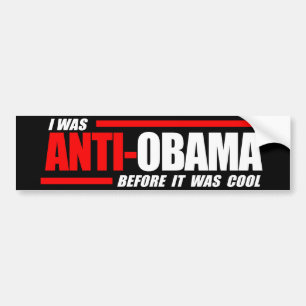 Adesivo Para Carro Eu fui Anti-Obama antes que estêve branco legal