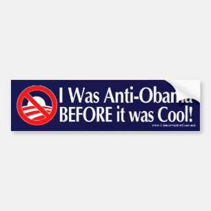 Adesivo Para Carro Eu fui Anti-Obama antes que estêve legal