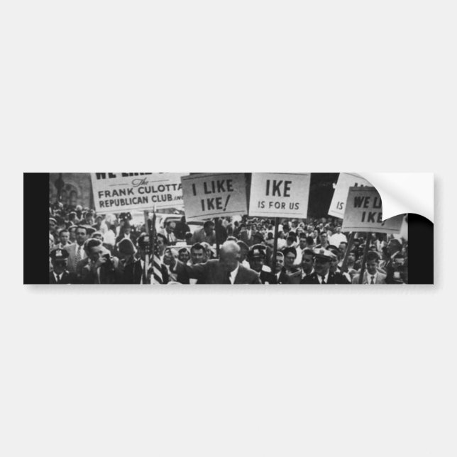 Adesivo Para Carro Eu gosto da campanha de Ike Dwight D. Eisenhower (Frente)