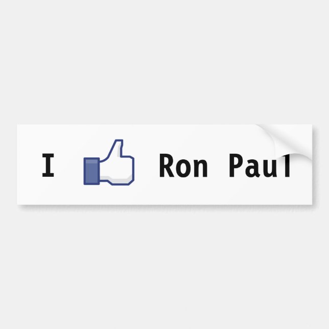 Adesivo Para Carro Eu gosto de Ron Paul (Frente)